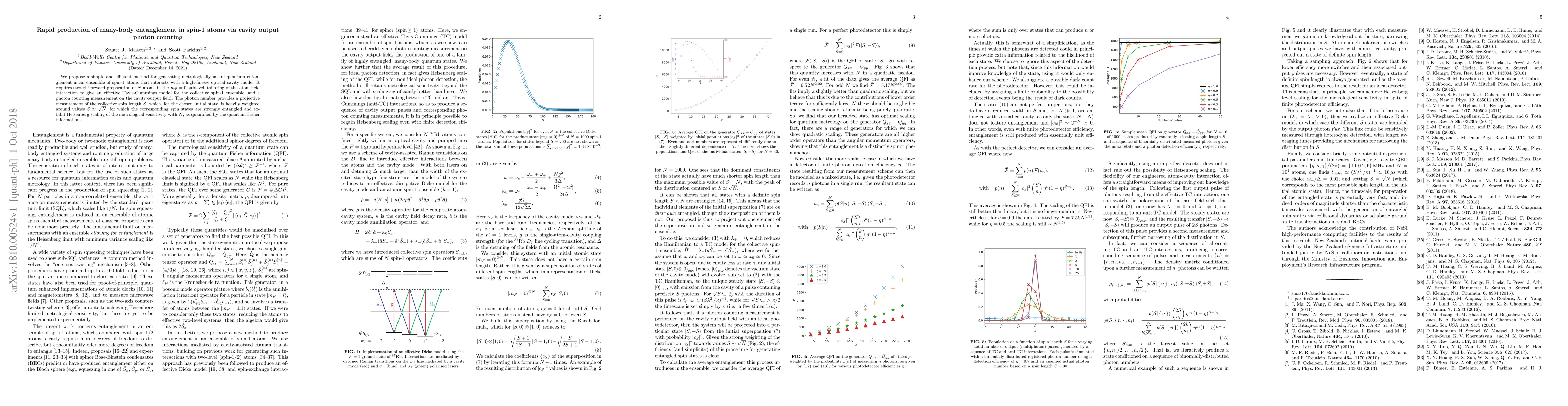 Thumbnail for Rapid production of many-body entanglement in spin-1 atoms via cavity
  output photon counting
