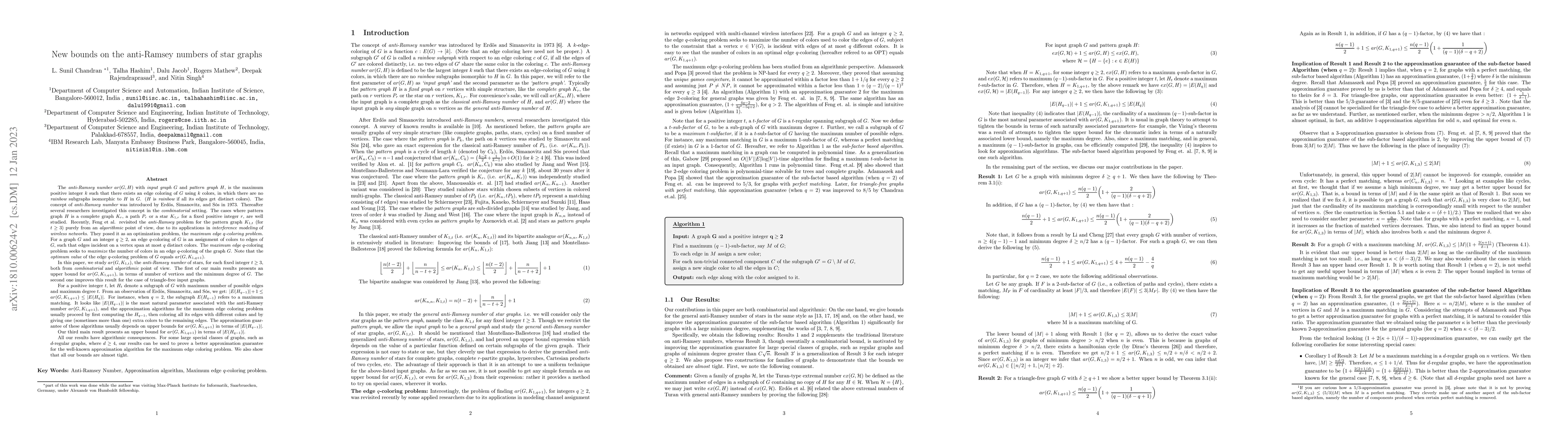 Thumbnail for New bounds on the anti-Ramsey numbers of star graphs
