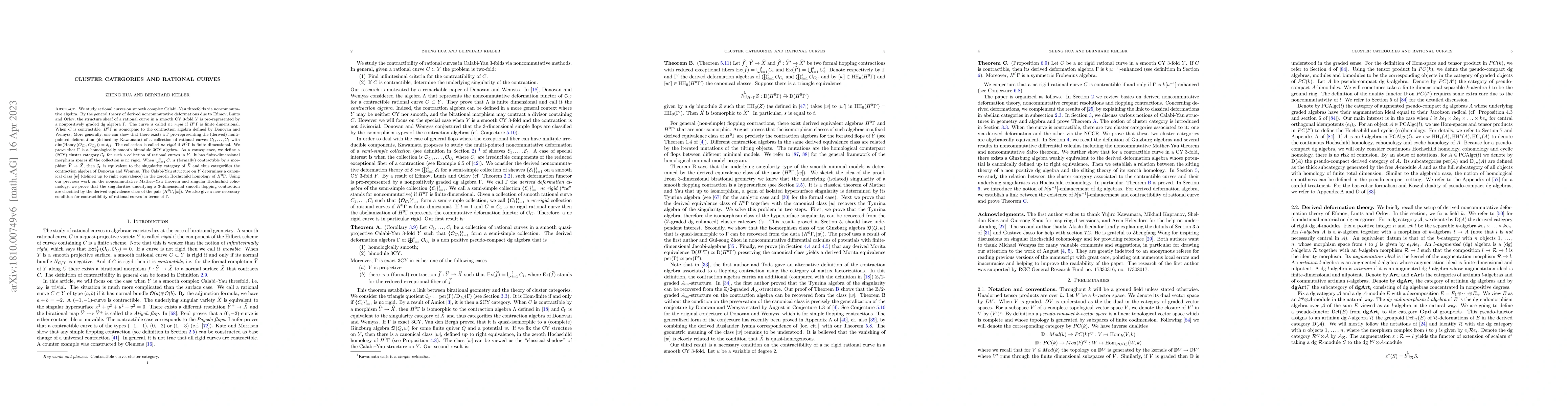 Thumbnail for Cluster categories and rational curves
