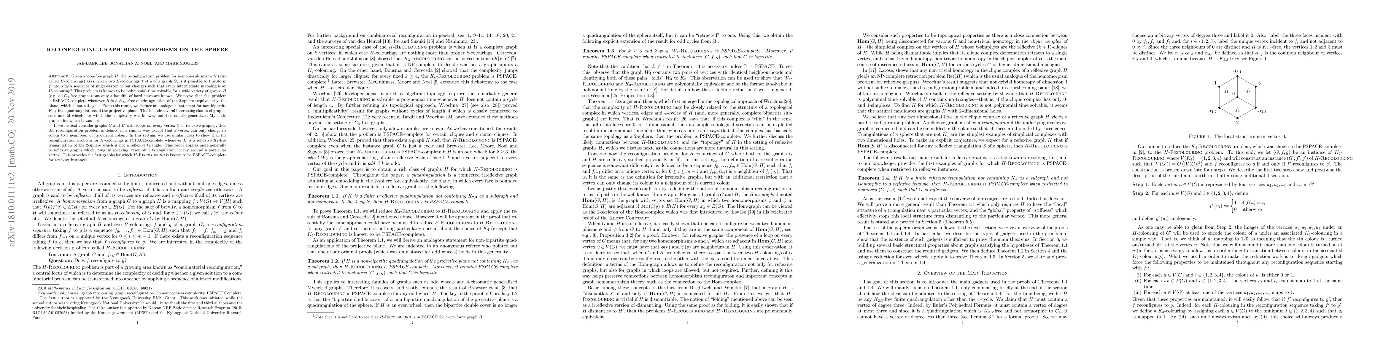 Thumbnail for Reconfiguring Graph Homomorphisms on the Sphere