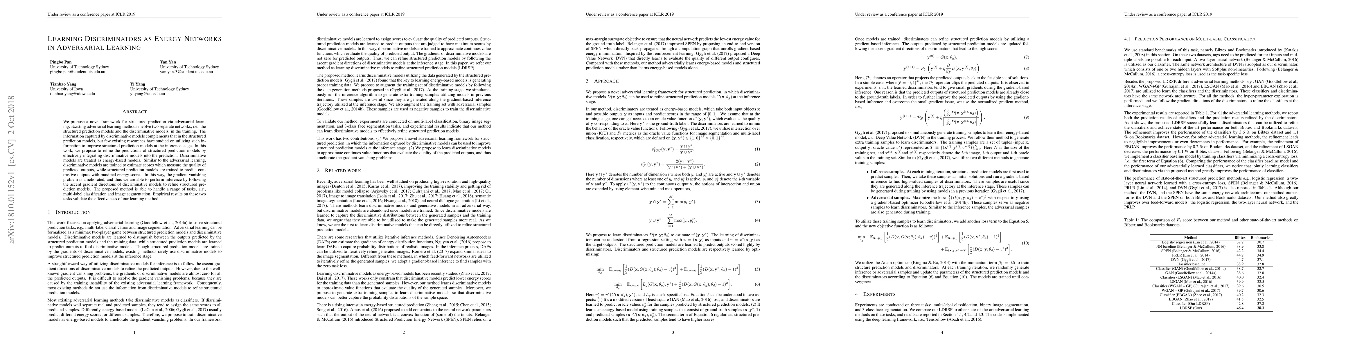 Thumbnail for Learning Discriminators as Energy Networks in Adversarial Learning