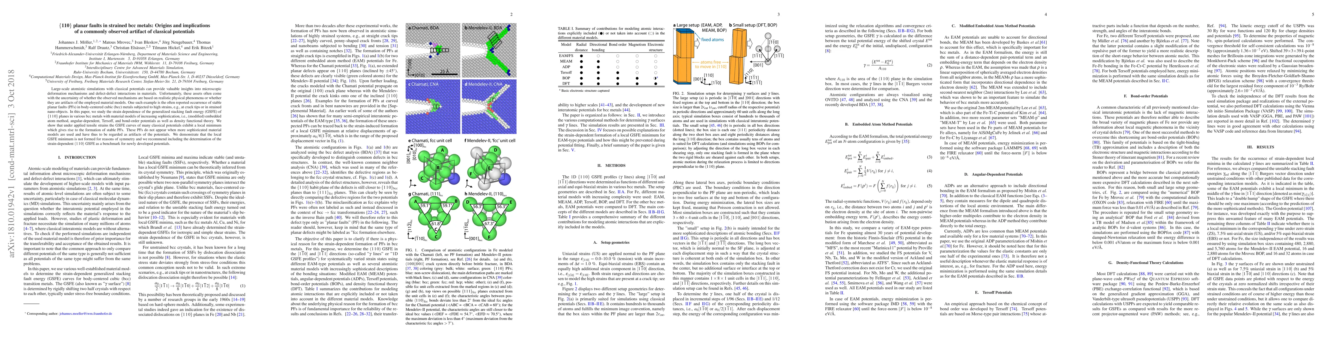 Thumbnail for {110} planar faults in strained bcc metals: Origins and implications of
  a commonly observed artifact of classical potentials