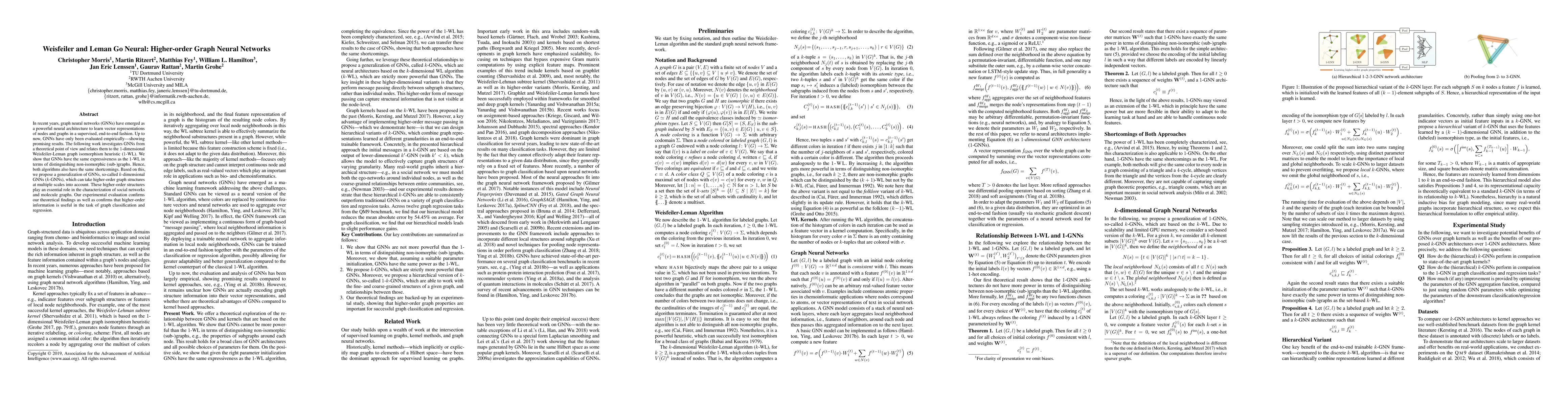 Thumbnail for Weisfeiler and Leman Go Neural: Higher-order Graph Neural Networks