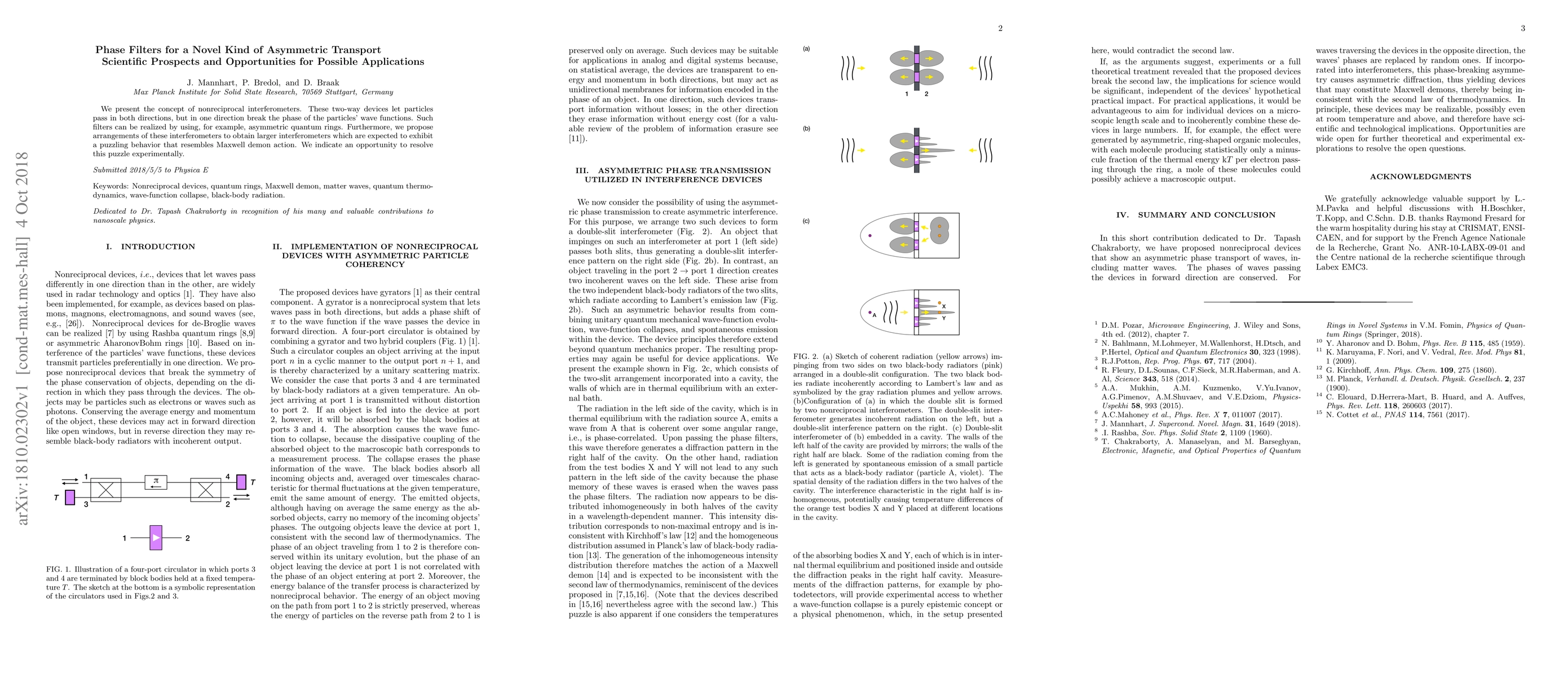 Thumbnail for Phase Filters for a Novel Kind of Asymmetric Transport