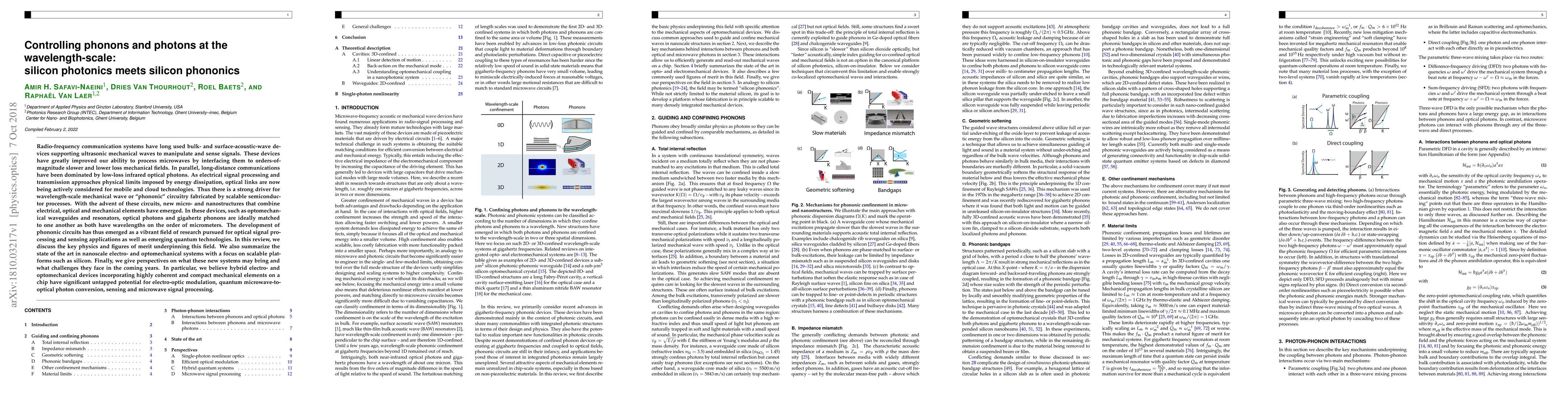 Thumbnail for Controlling phonons and photons at the wavelength-scale: silicon
  photonics meets silicon phononics