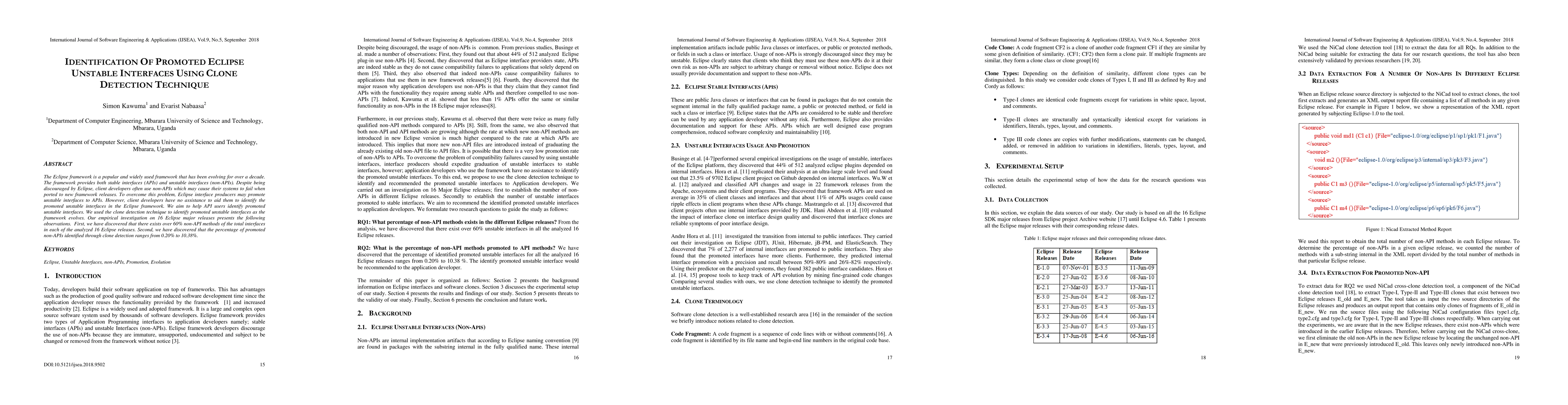 Thumbnail for Identification of promoted eclipse unstable interfaces using clone
  detection technique