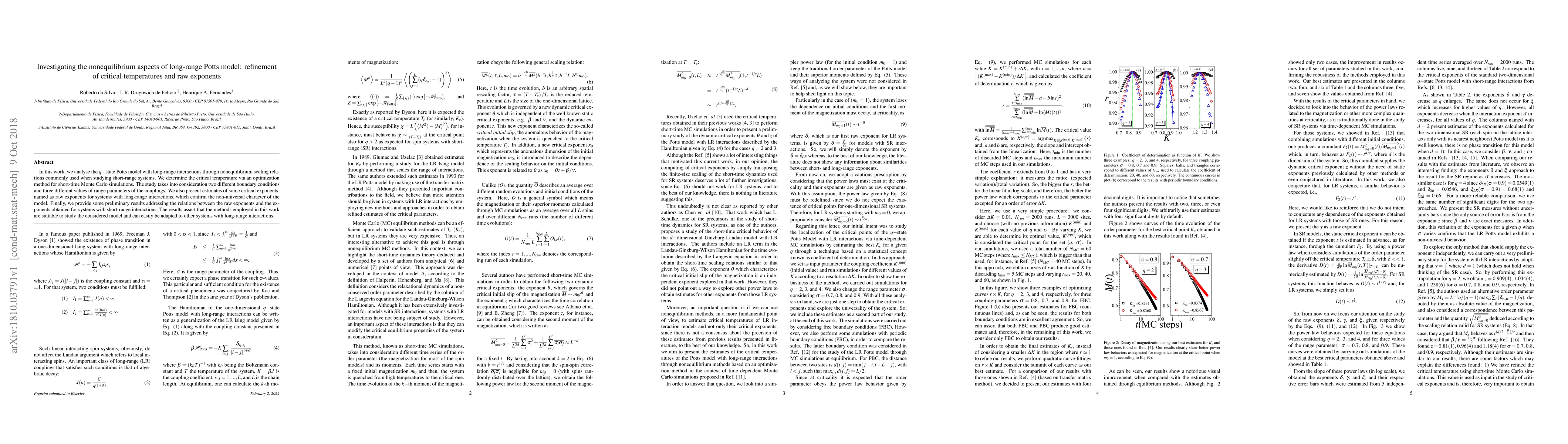 Thumbnail for Investigating the nonequilibrium aspects of long-range Potts model:
  refinement of critical temperatures and raw exponents