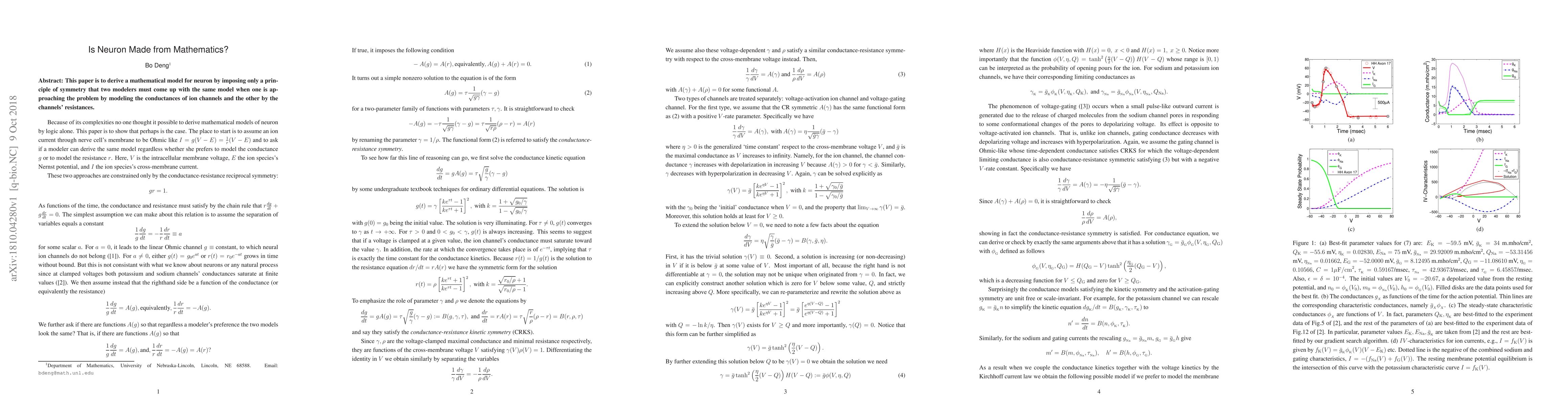 Thumbnail for Is Neuron Made from Mathematics?