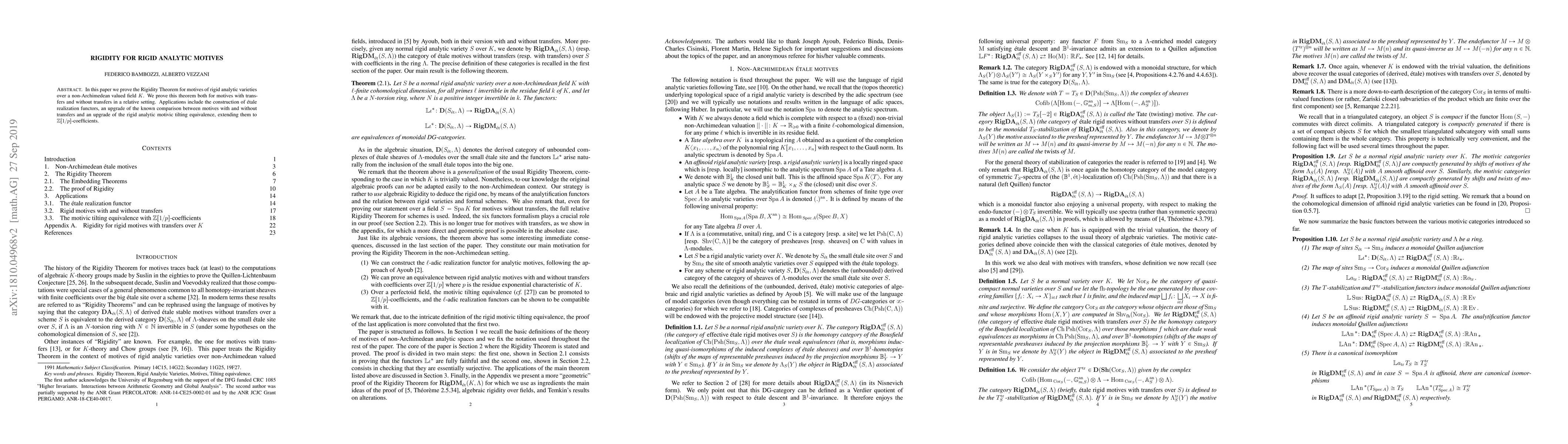 Thumbnail for Rigidity for rigid analytic motives