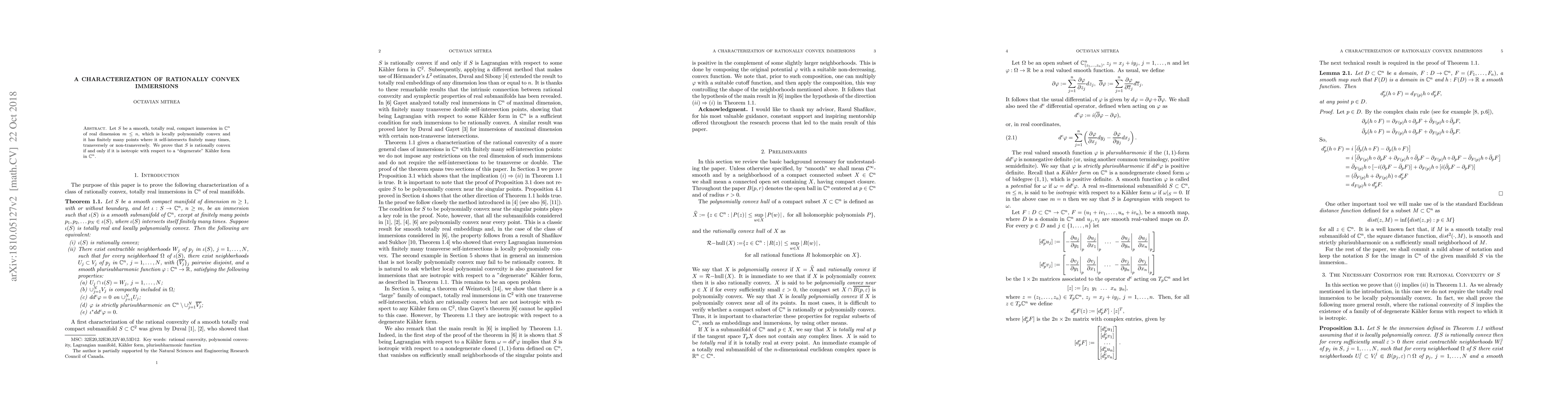 Thumbnail for A Characterization of Rationally Convex Immersions