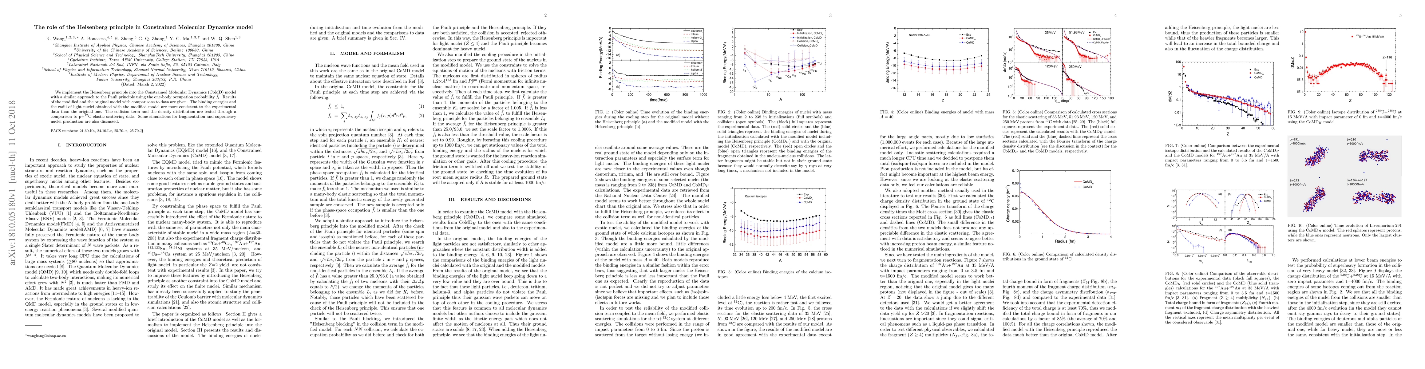 Thumbnail for The role of the Heisenberg principle in Constrained Molecular Dynamics
  model