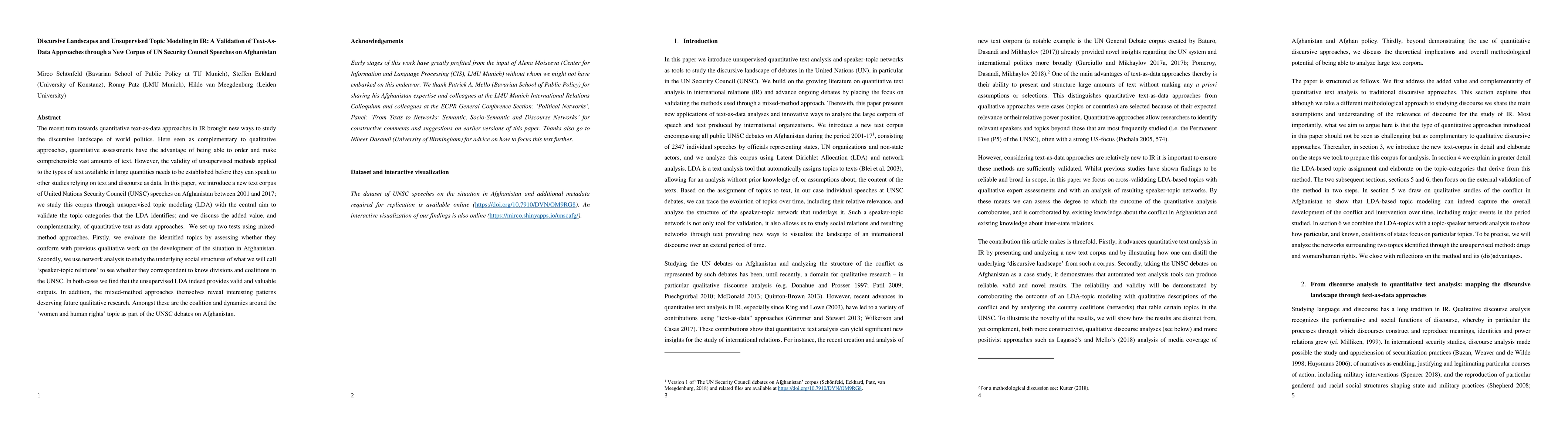 Thumbnail for Discursive Landscapes and Unsupervised Topic Modeling in IR: A
  Validation of Text-As-Data Approaches through a New Corpus of UN Security
  Council Speeches on Afghanistan
