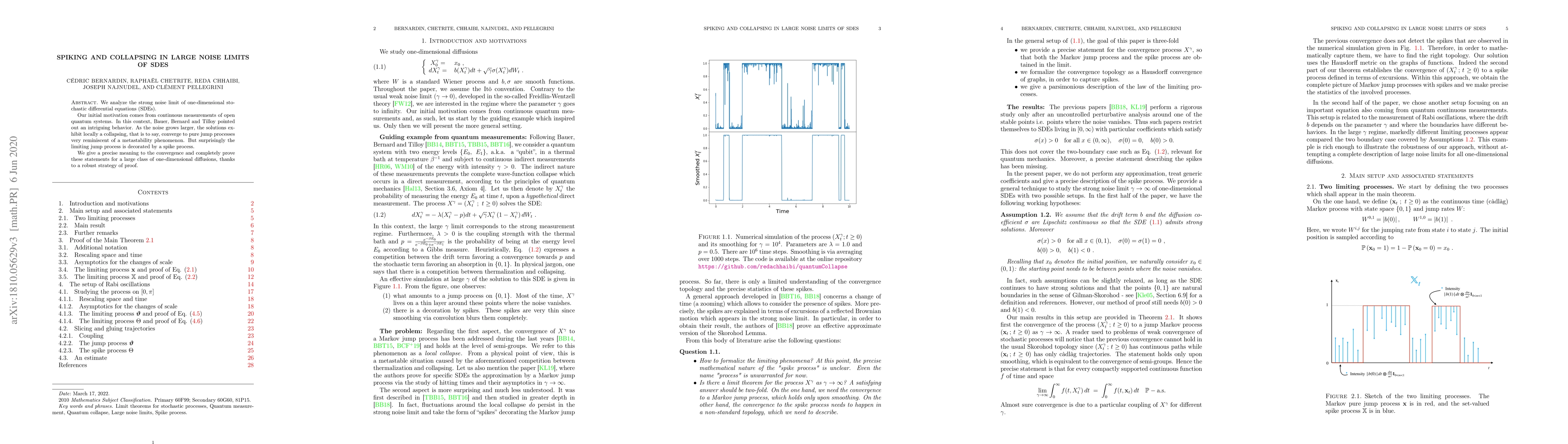 Thumbnail for Spiking and collapsing in large noise limits of SDEs