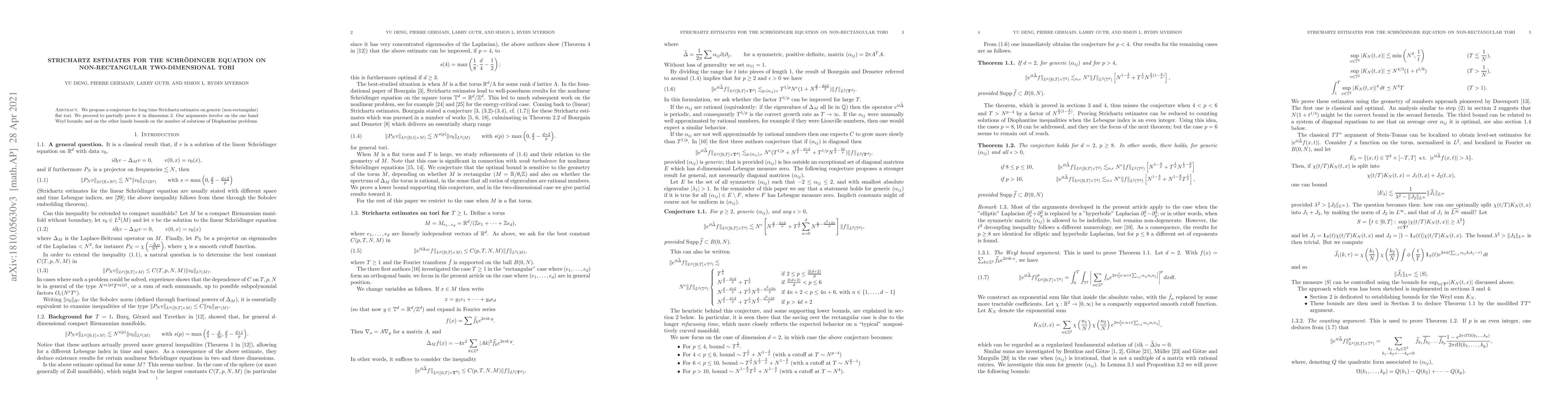 Thumbnail for Strichartz estimates for the Schroedinger equation on non-rectangular
  two-dimensional tori