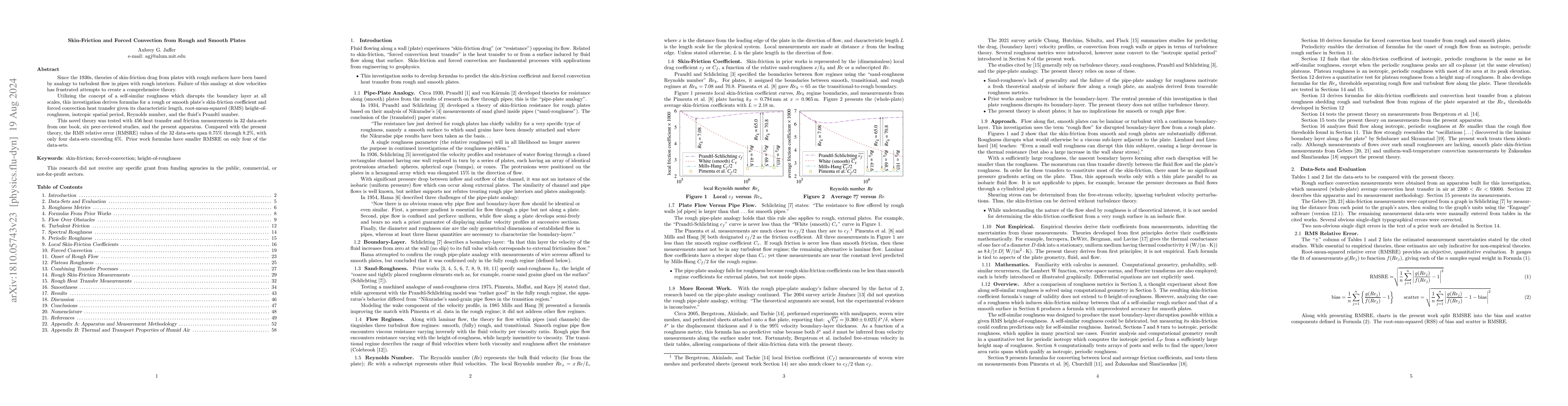 Thumbnail for Skin-Friction and Forced Convection from Rough and Smooth Plates