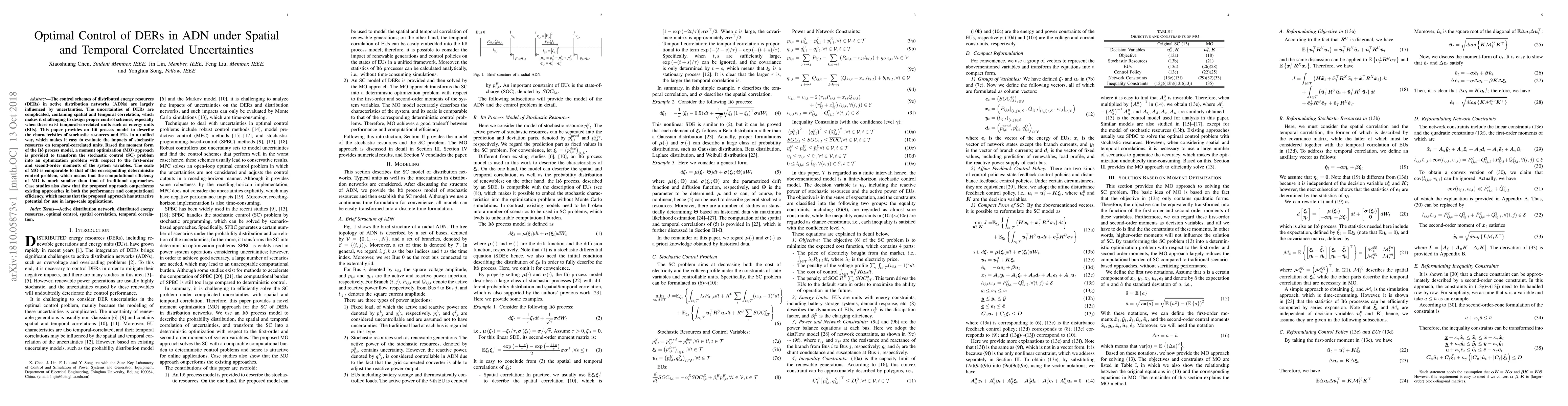 Thumbnail for Optimal Control of DERs in ADN under Spatial and Temporal Correlated
  Uncertainties
