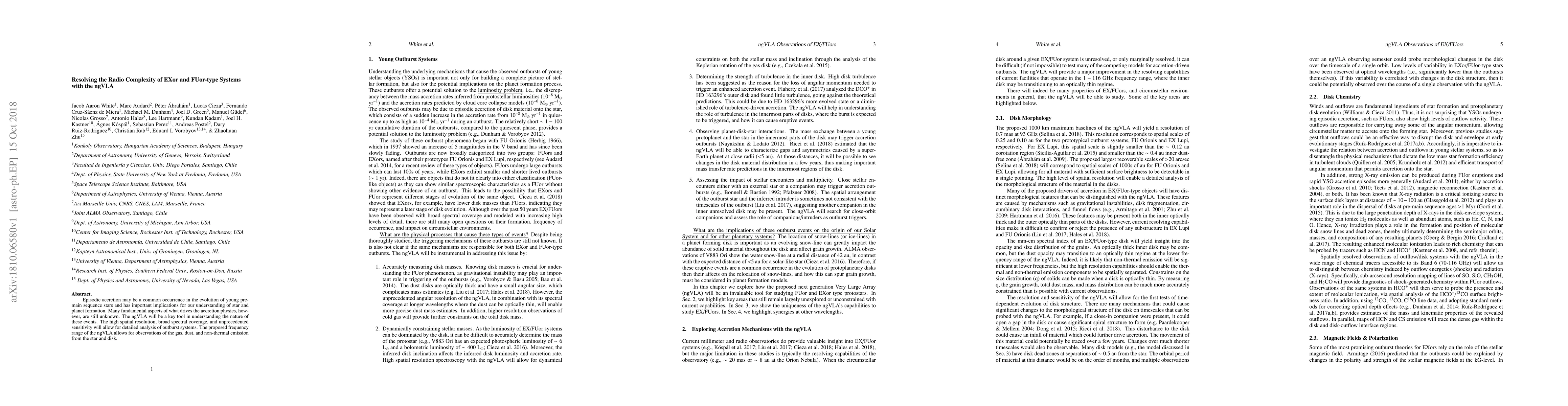 Thumbnail for Science with an ngVLA: Resolving the Radio Complexity of EXor and
  FUor-type Systems with the ngVLA