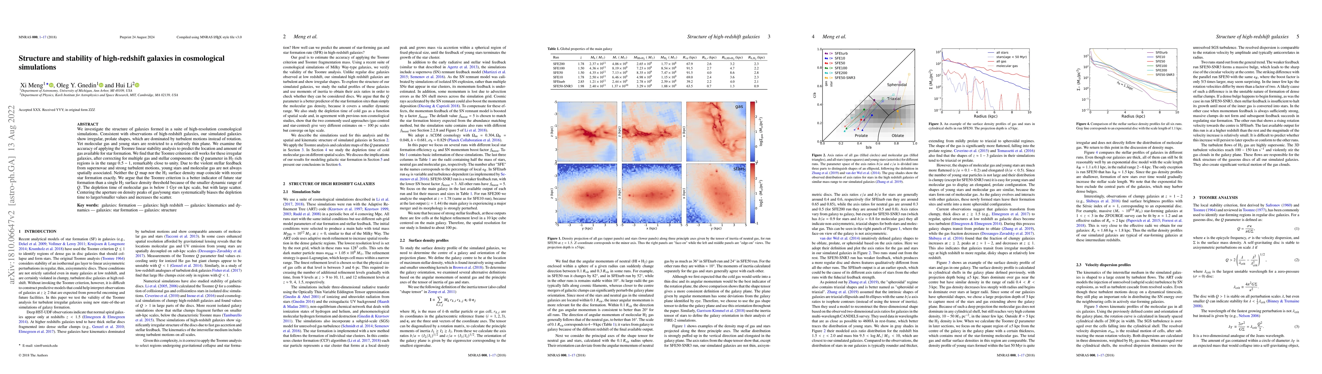 Thumbnail for Structure and stability of high-redshift galaxies in cosmological
  simulations
