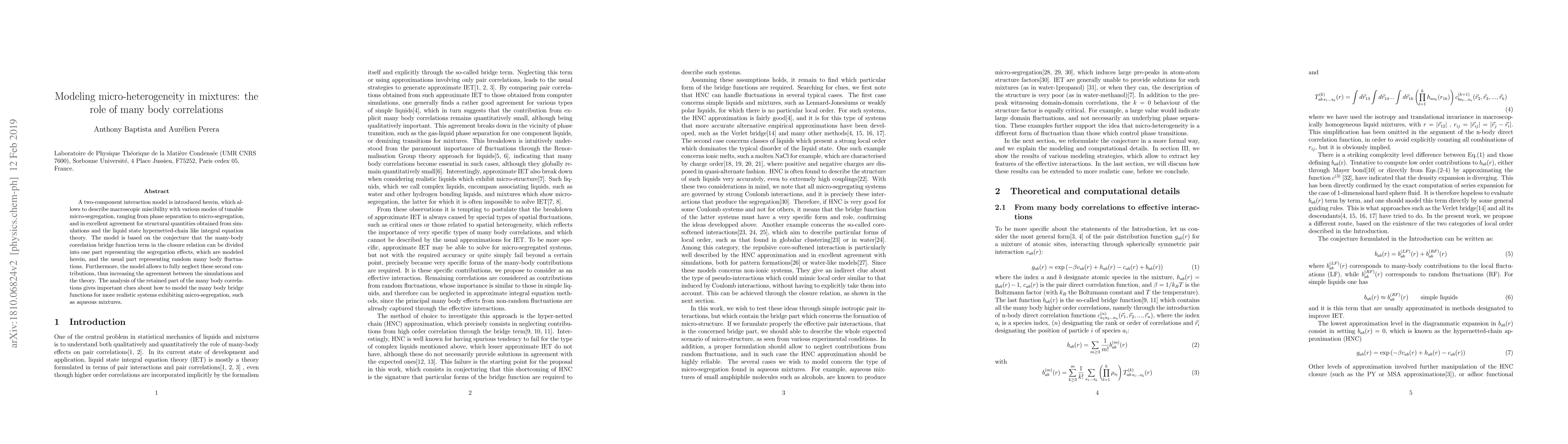 Thumbnail for Modeling micro-heterogeneity in mixtures: the role of many body terms