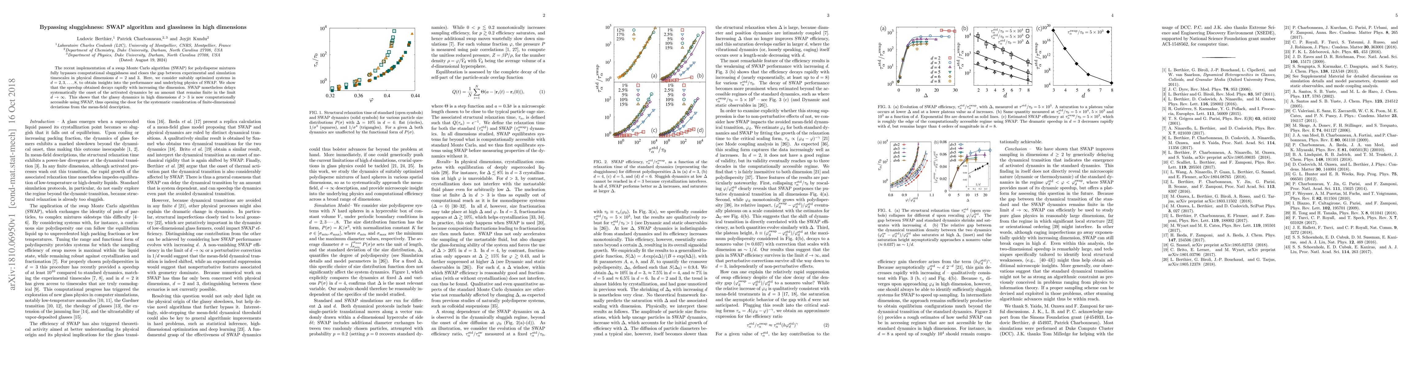 Thumbnail for Bypassing sluggishness: SWAP algorithm and glassiness in high dimensions