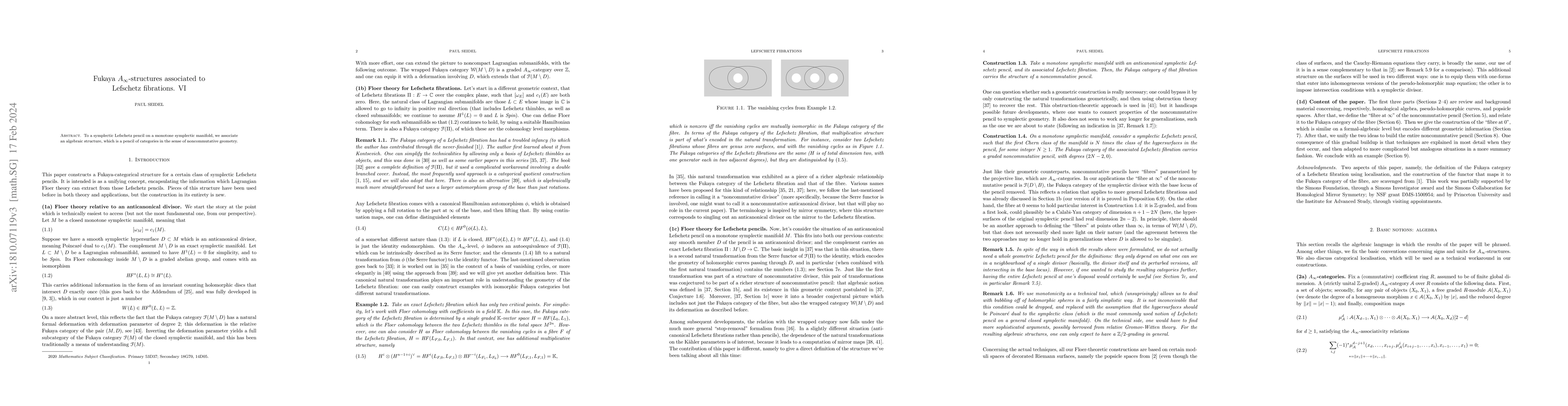 Thumbnail for Fukaya A_\infty-structures associated to Lefschetz fibrations. VI