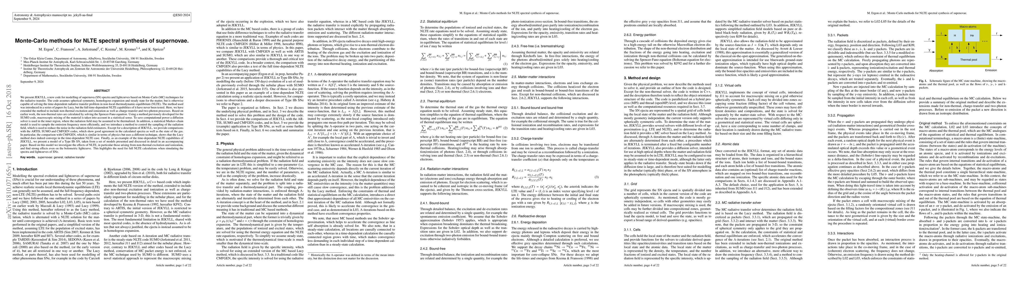 Thumbnail for Monte-Carlo methods for NLTE spectral synthesis of supernovae