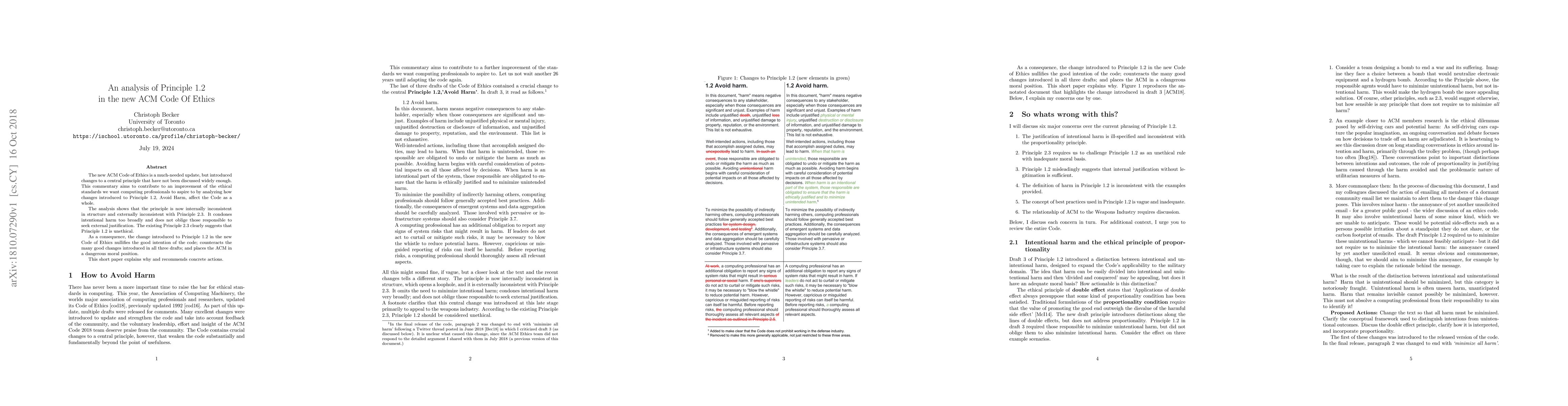 Thumbnail for An analysis of Principle 1.2 in the new ACM Code Of Ethics