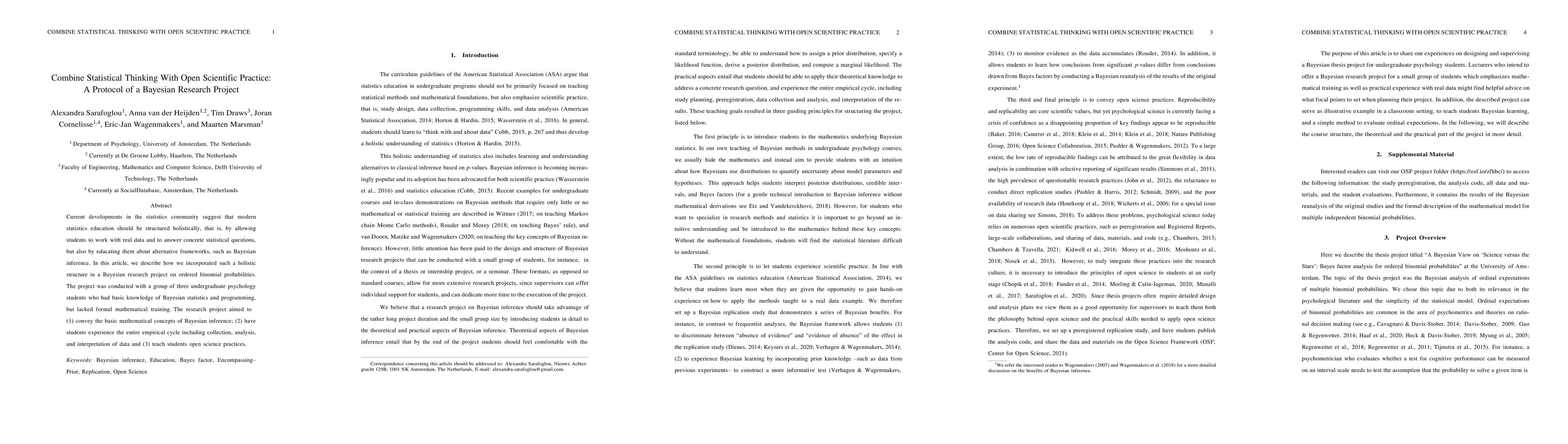 Thumbnail for Combine Statistical Thinking With Open Scientific Practice: A Protocol
  of a Bayesian Research Project