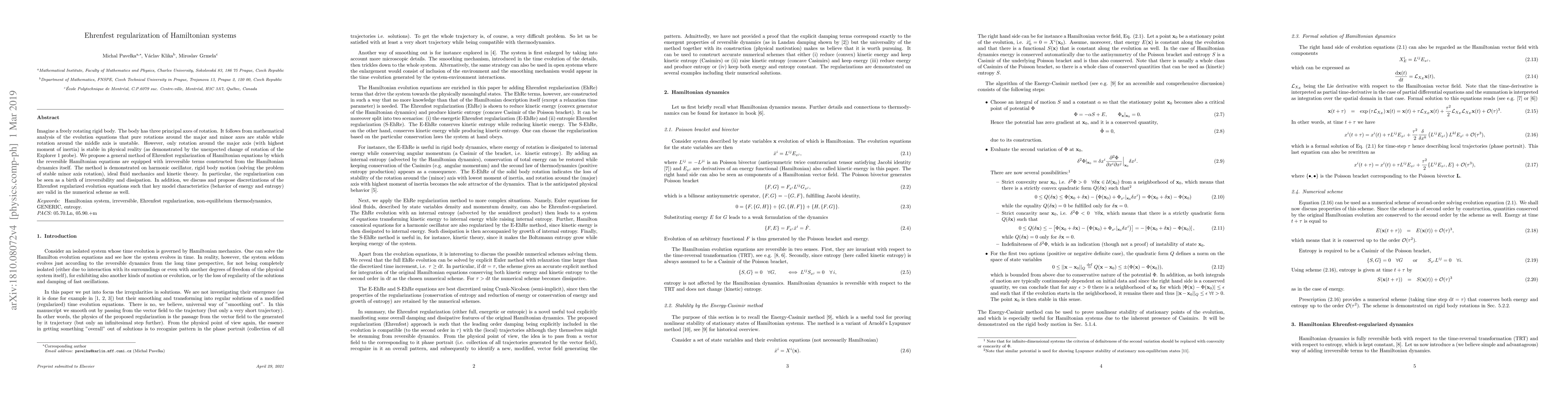 Thumbnail for Ehrenfest regularization of Hamiltonian systems