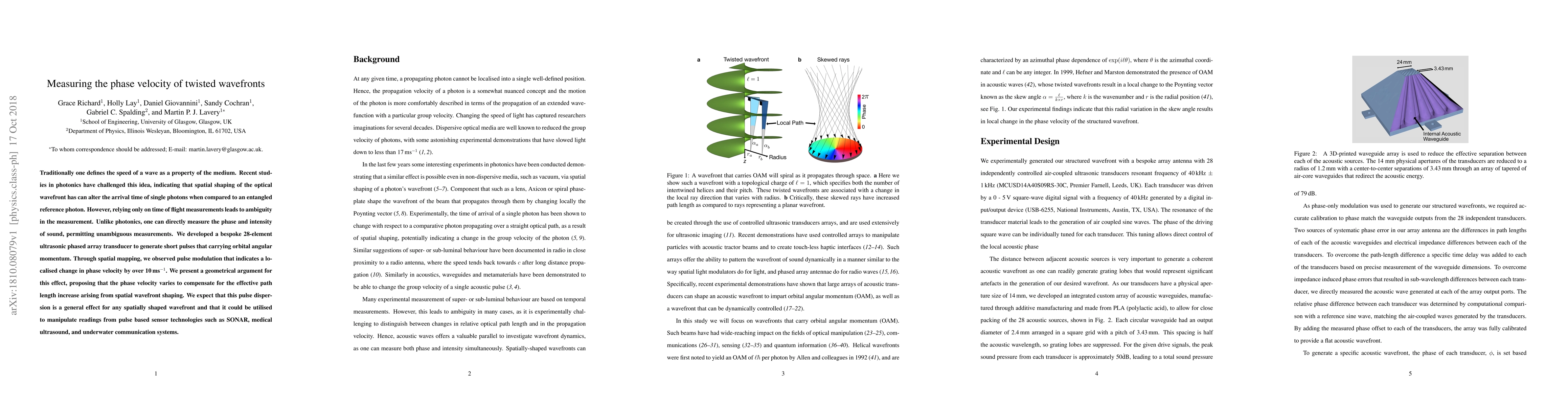 Thumbnail for Measuring the phase velocity of twisted wavefronts