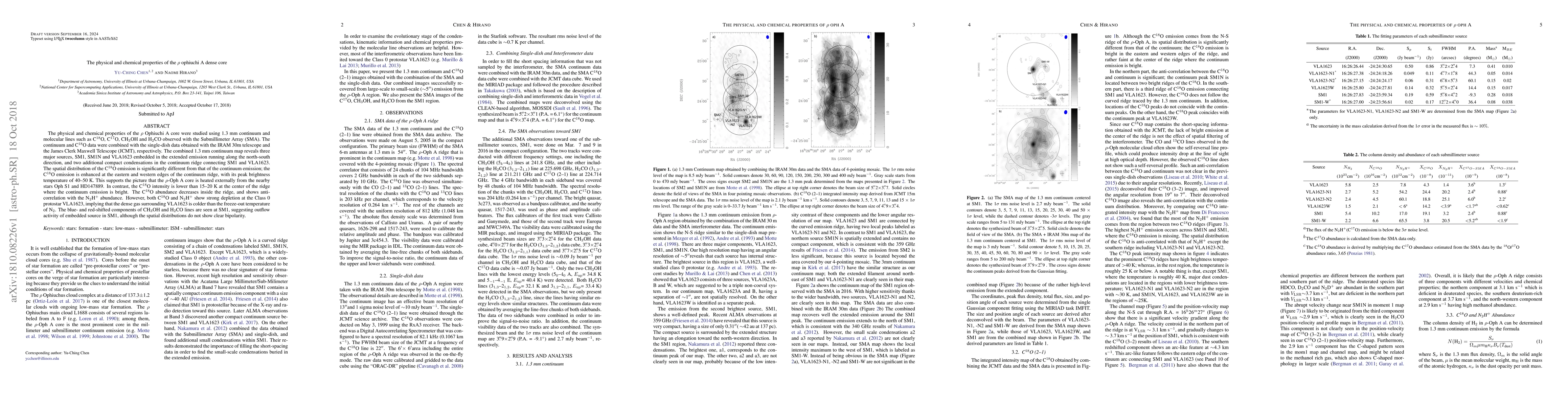 Thumbnail for The physical and chemical properties of the $\rho$ ophiuchi A dense core
