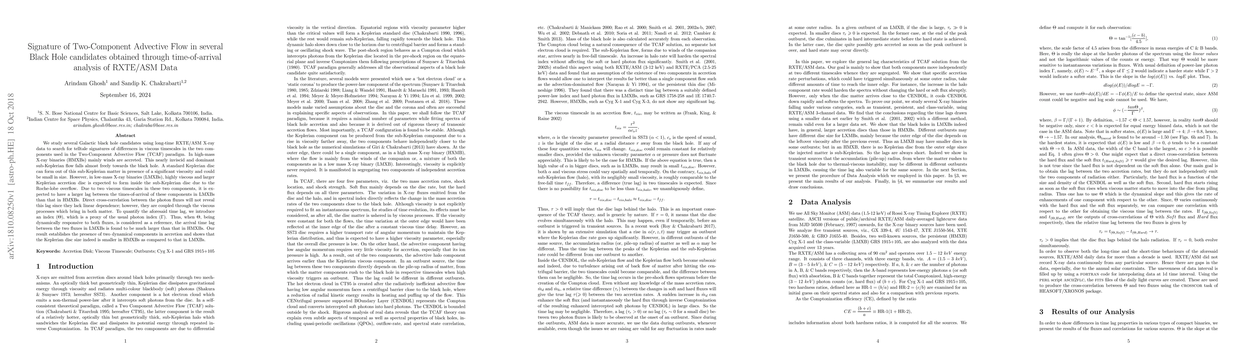 Thumbnail for Signature of Two-Component Advective Flow in several Black Hole
  candidates obtained through time-of-arrival analysis of RXTE/ASM Data