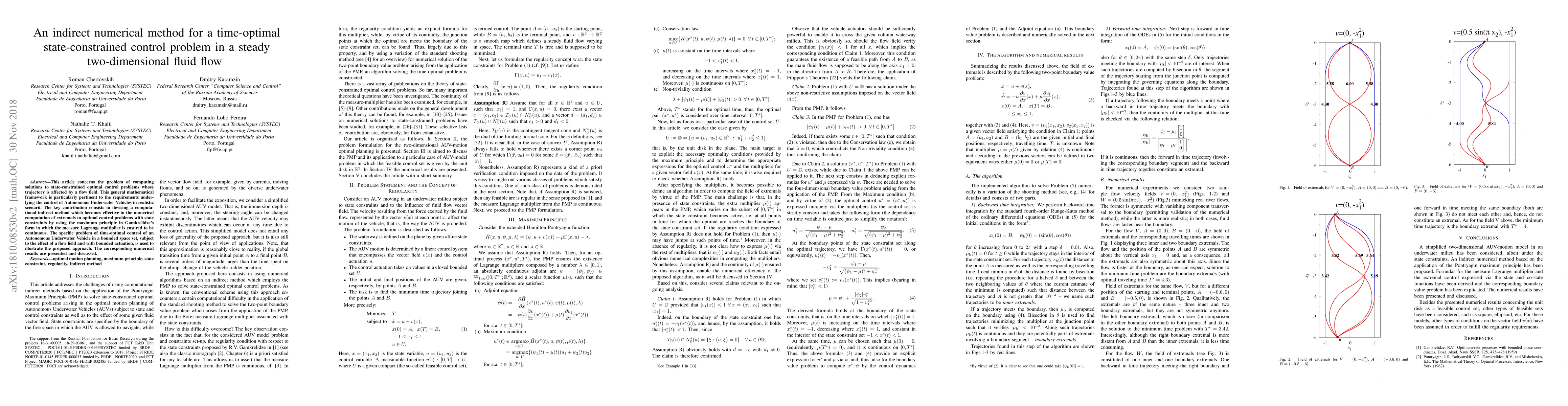 Thumbnail for An indirect numerical method for a time-optimal state-constrained
  control problem in a steady two-dimensional fluid flow