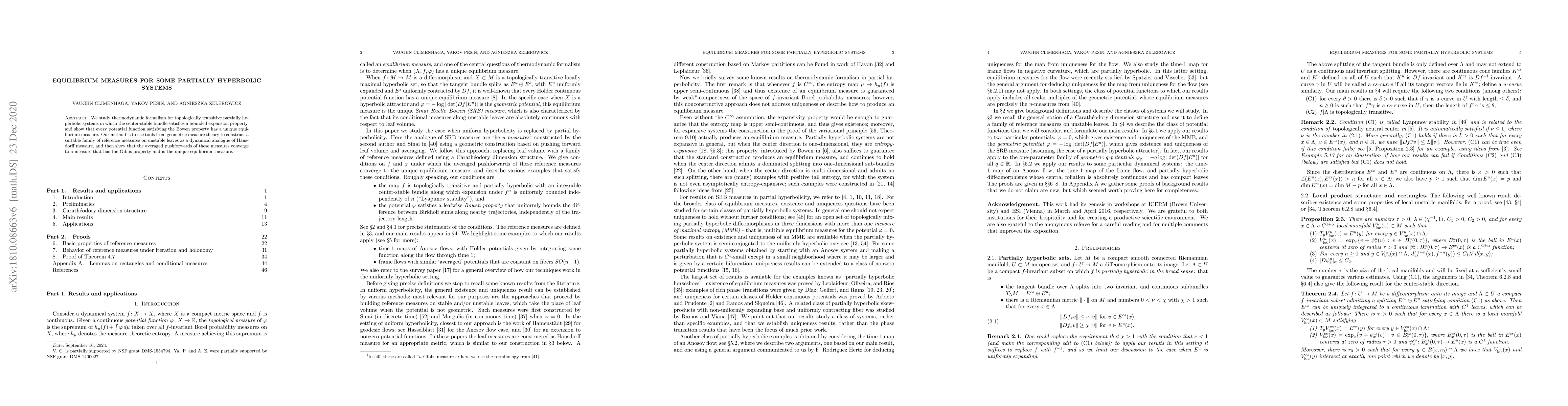 Thumbnail for Equilibrium measures for some partially hyperbolic systems