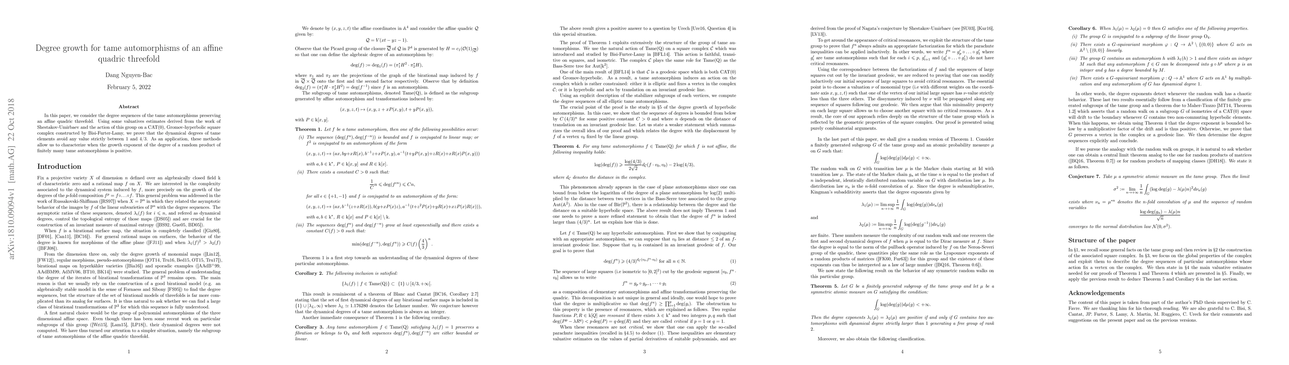 Thumbnail for Degree growth for tame automorphisms of an affine quadric threefold