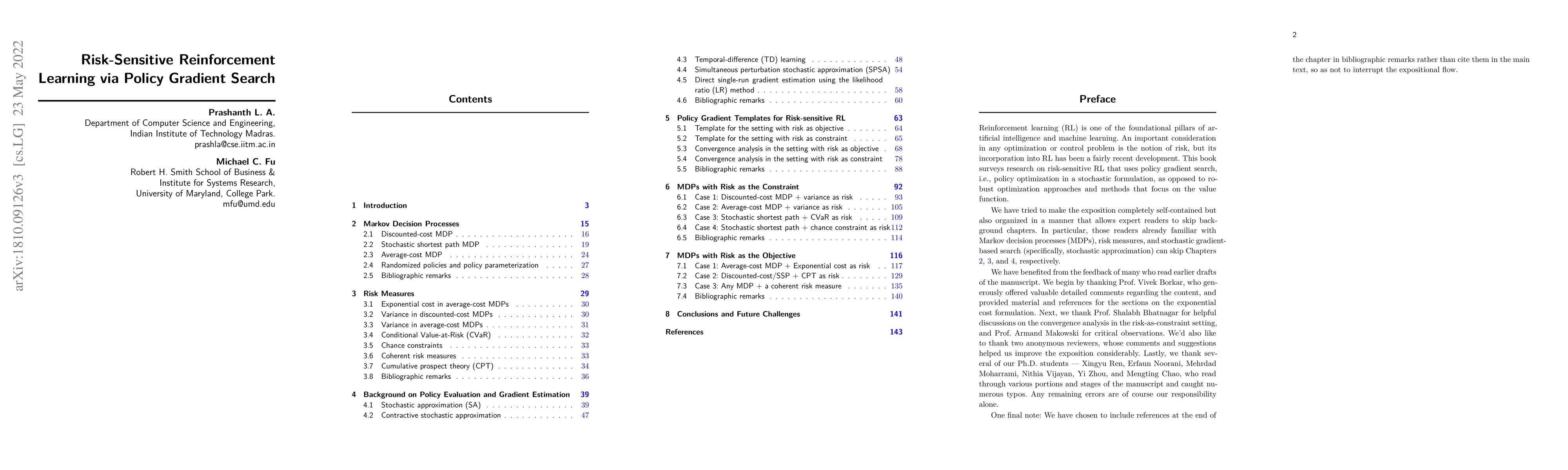 Thumbnail for Risk-Sensitive Reinforcement Learning via Policy Gradient Search
