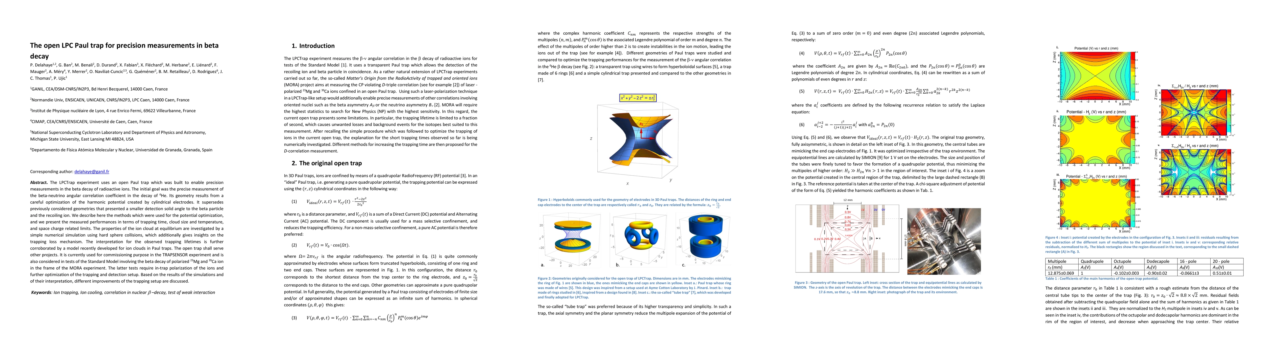 Thumbnail for The open LPC Paul trap for precision measurements in beta decay