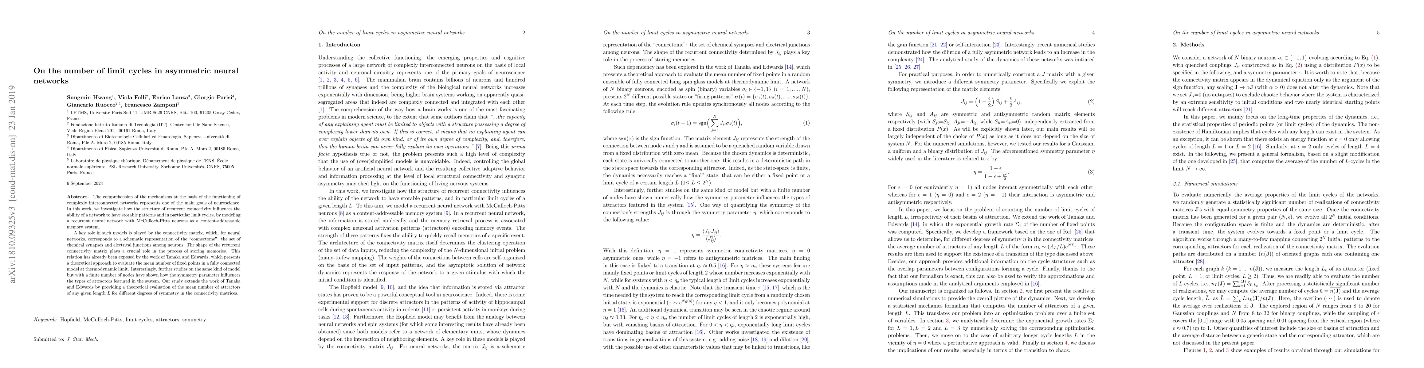 Thumbnail for On the number of limit cycles in asymmetric neural networks