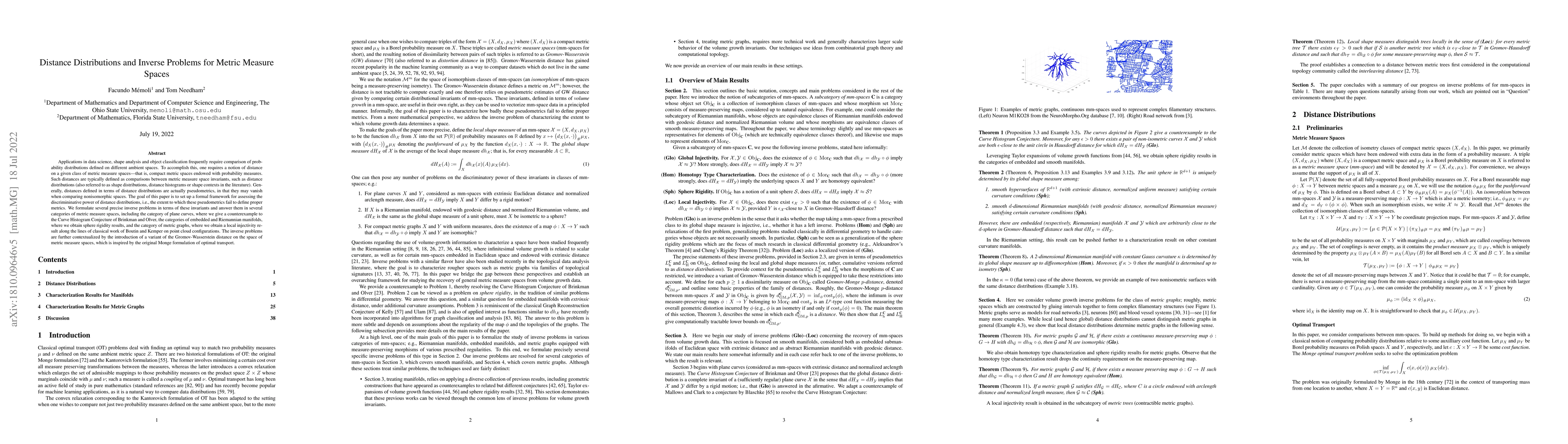 Thumbnail for Distance distributions and inverse problems for metric measure spaces