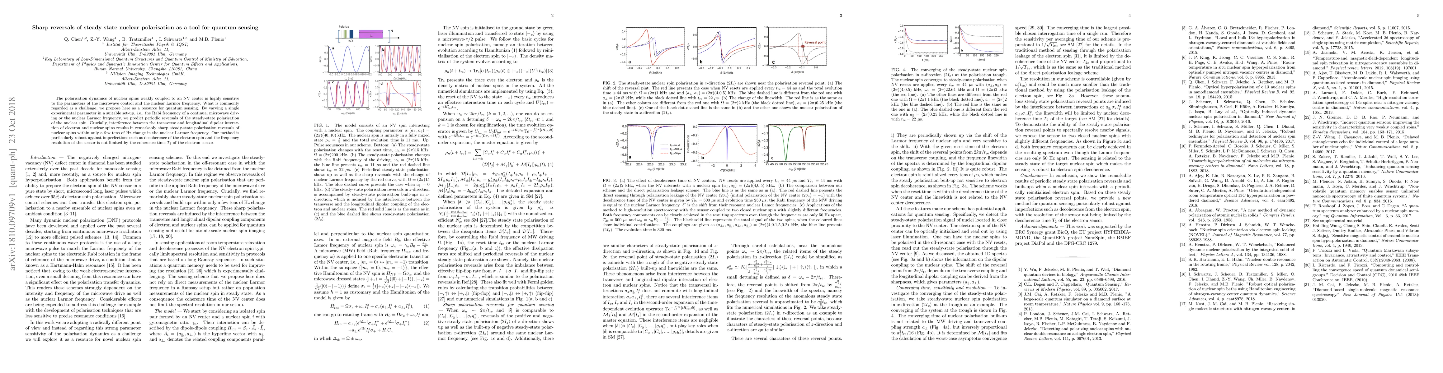Thumbnail for Sharp reversals of steady-state nuclear polarisation as a tool for
  quantum sensing