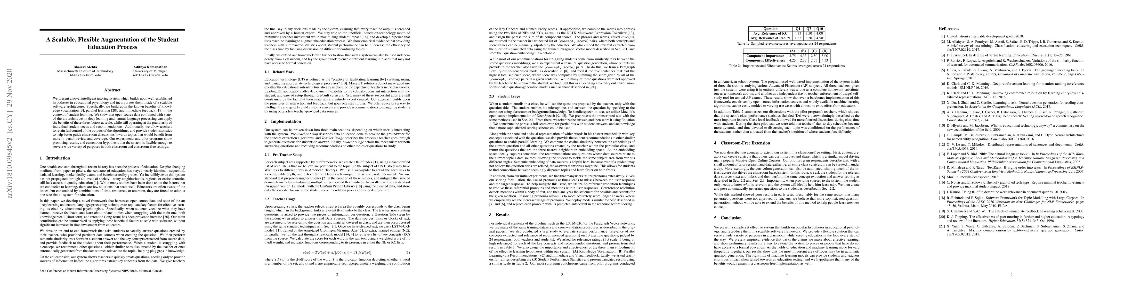 Thumbnail for A Scalable, Flexible Augmentation of the Student Education Process