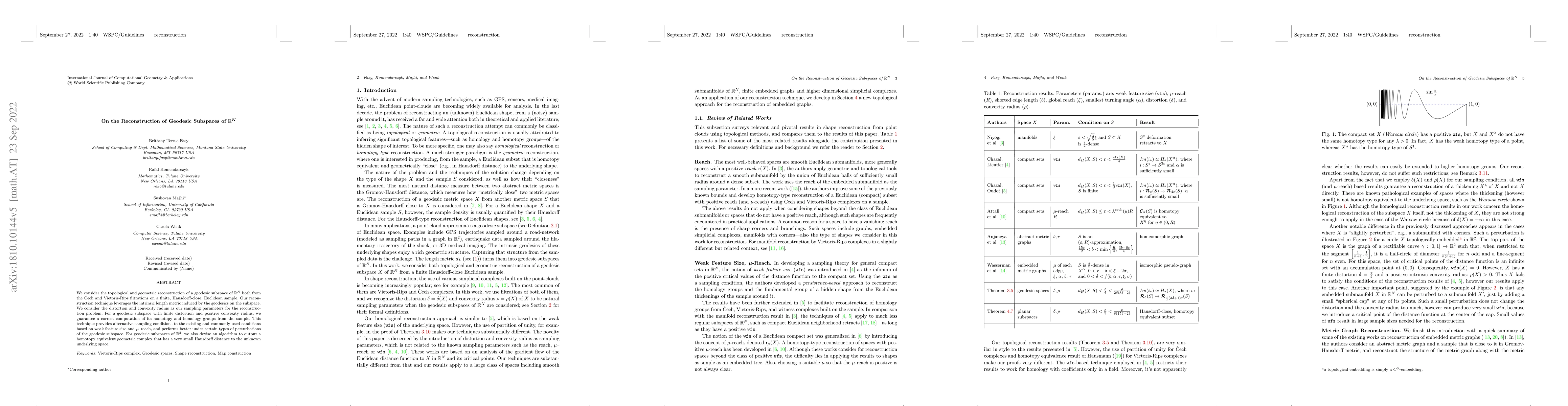 Thumbnail for On the Reconstruction of Geodesic Subspaces of $\mathbb{R}^N$