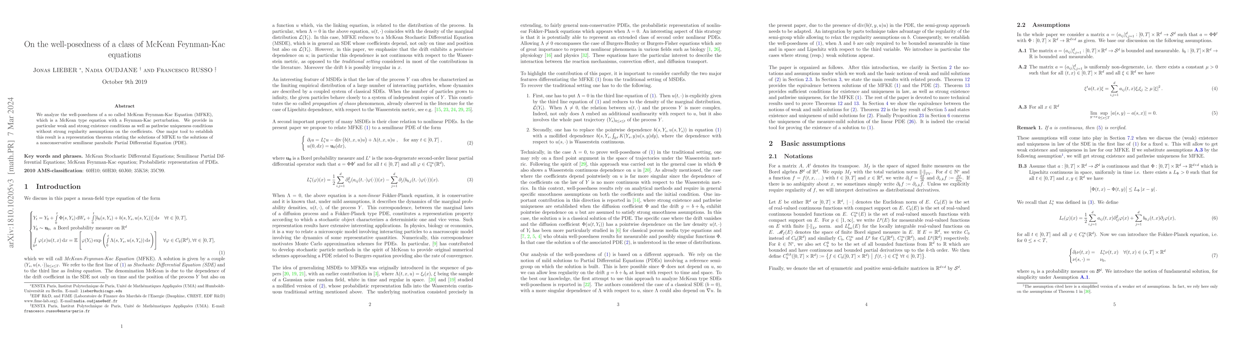 Thumbnail for On the well-posedness of a class of McKean Feynman-Kac equations
