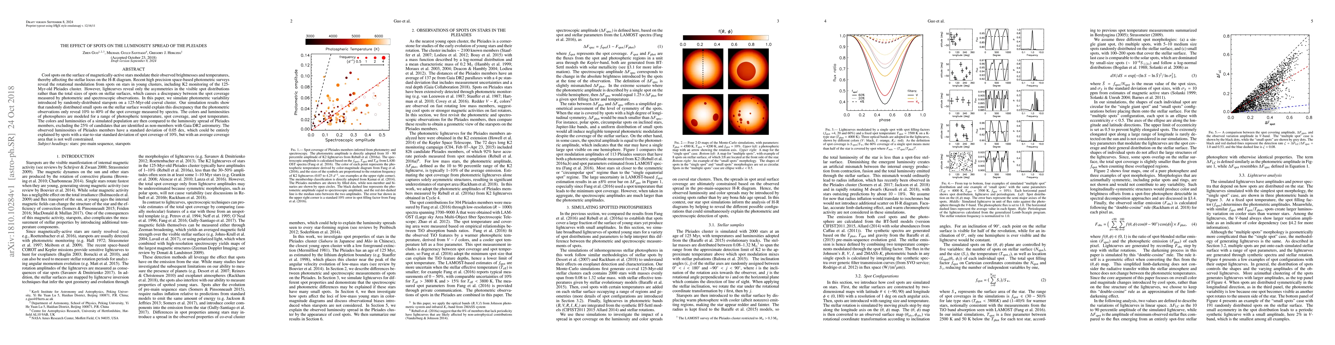 Thumbnail for The effect of spots on the luminosity spread of the Pleiades