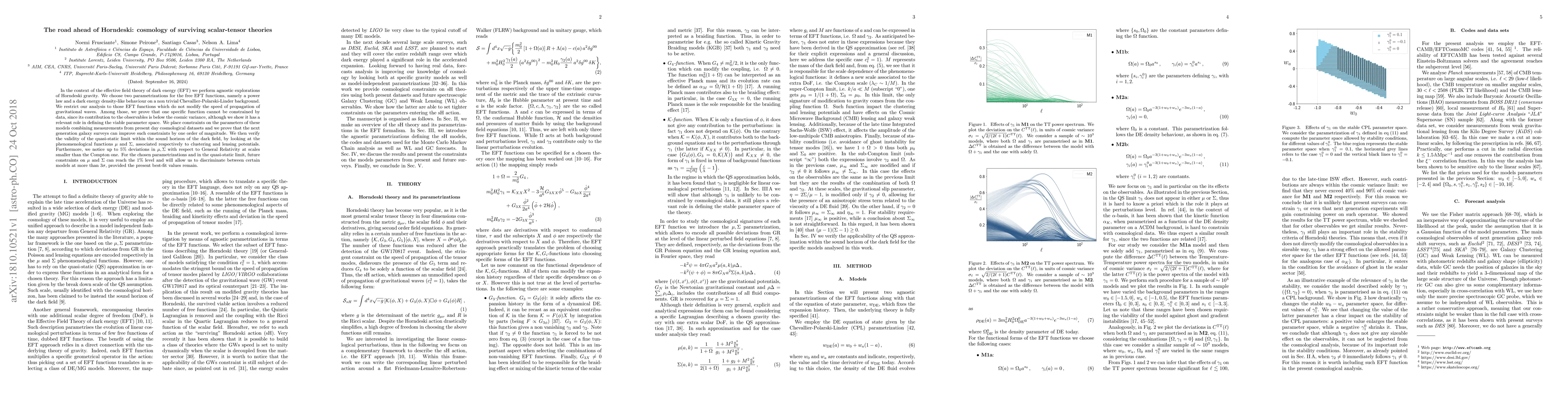 Thumbnail for The road ahead of Horndeski: cosmology of surviving scalar-tensor
  theories
