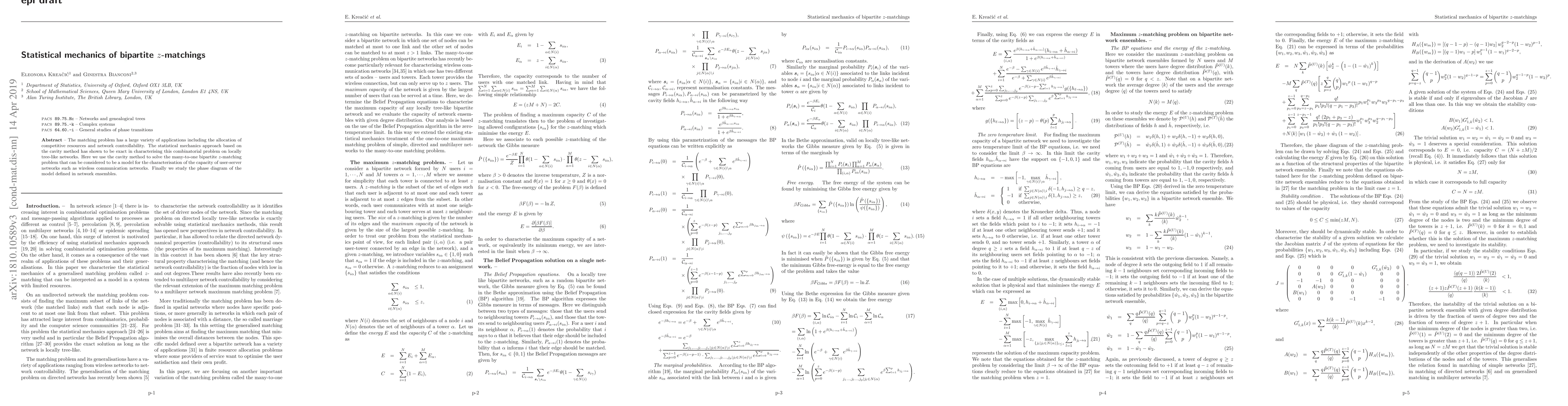 Thumbnail for Statistical mechanics of bipartite $z$-matchings
