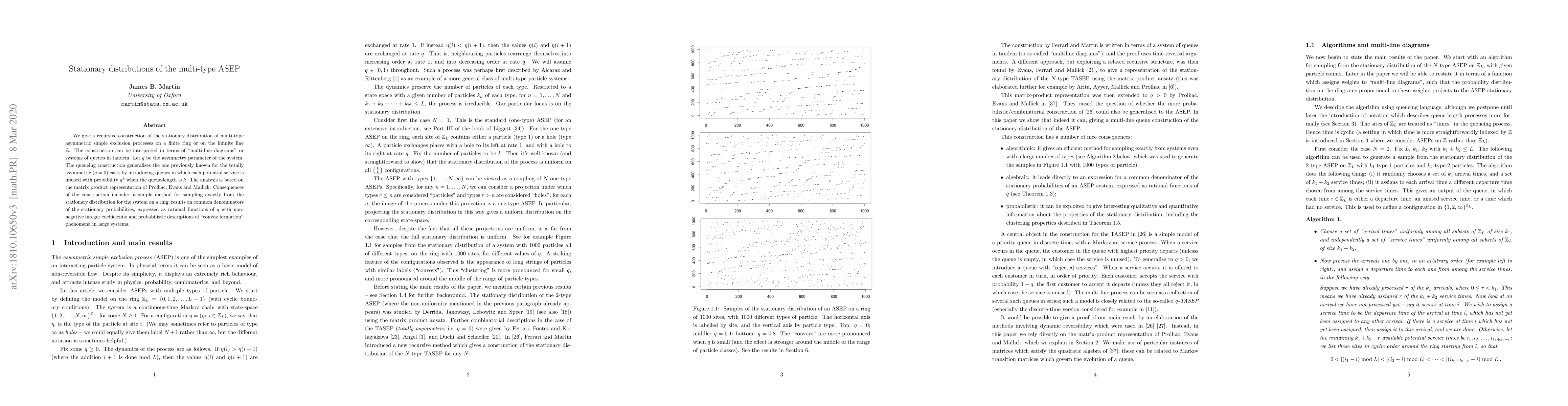 Thumbnail for Stationary distributions of the multi-type ASEP