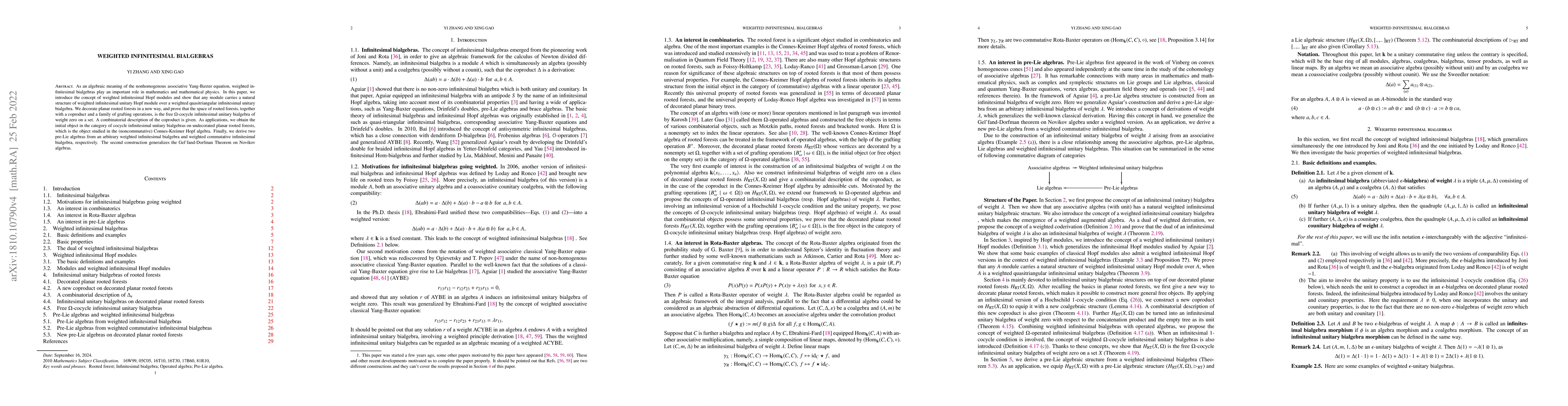 Thumbnail for Weighted infinitesimal bialgebras
