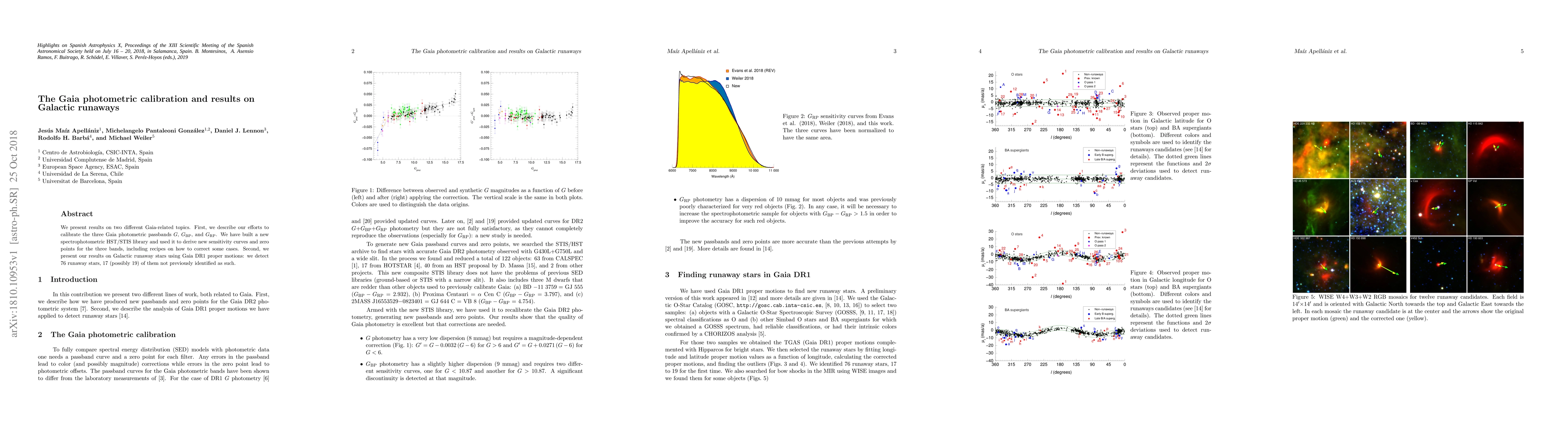 Thumbnail for The Gaia photometric calibration and results on Galactic runaways
