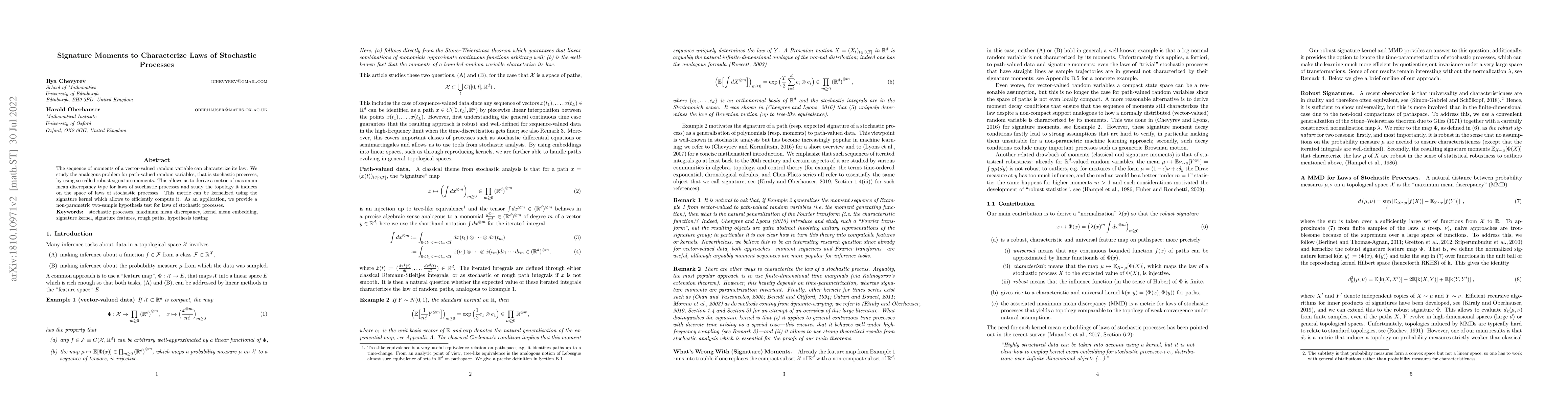 Thumbnail for Signature moments to characterize laws of stochastic processes